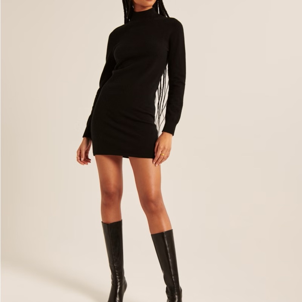 Abercrombie and Fitch mock neck mini sweater dress